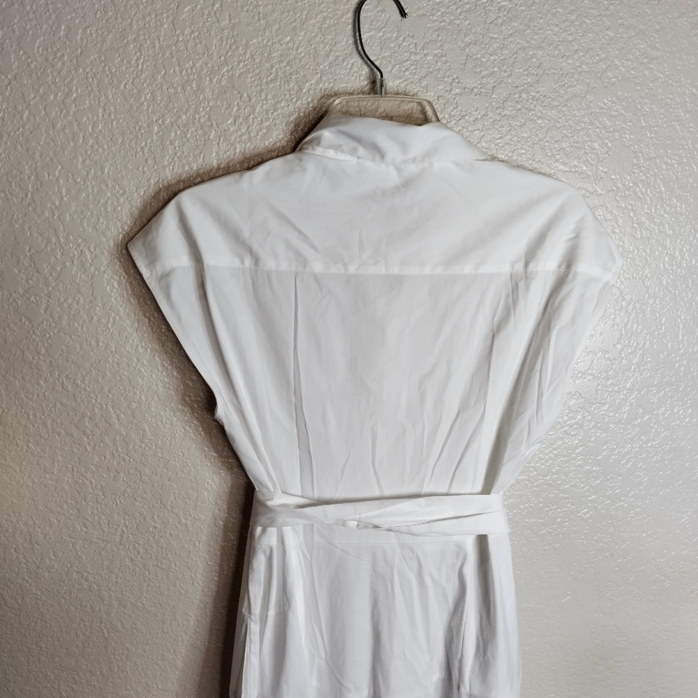 NWT Chico's Poplin Circle Trim Maxi Shirtdress Sz S - Picture 8 of 13